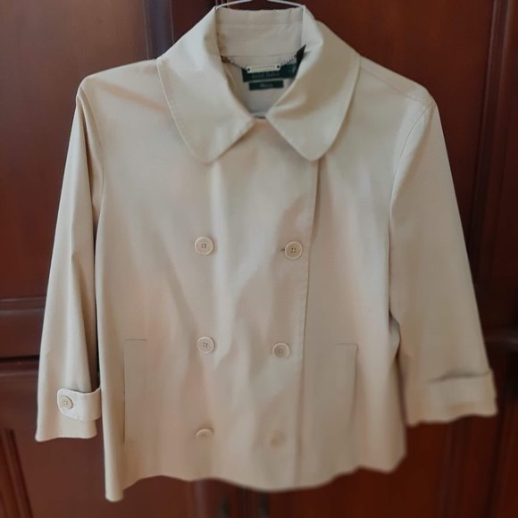 MAKE OFFER    Ralph Lauren Khaki Cropped Jacket - Picture 6 of 14